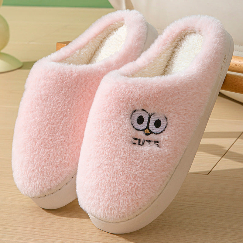 Adorable Cartoon Big Eyes Slippers – Warm, Non-Slip Comfort for Couples at Home